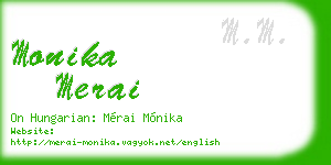 monika merai business card