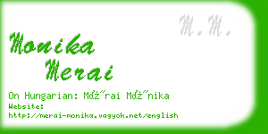 monika merai business card
